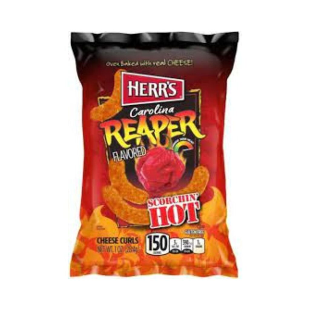 herr's carolina reaper chips mellecandies